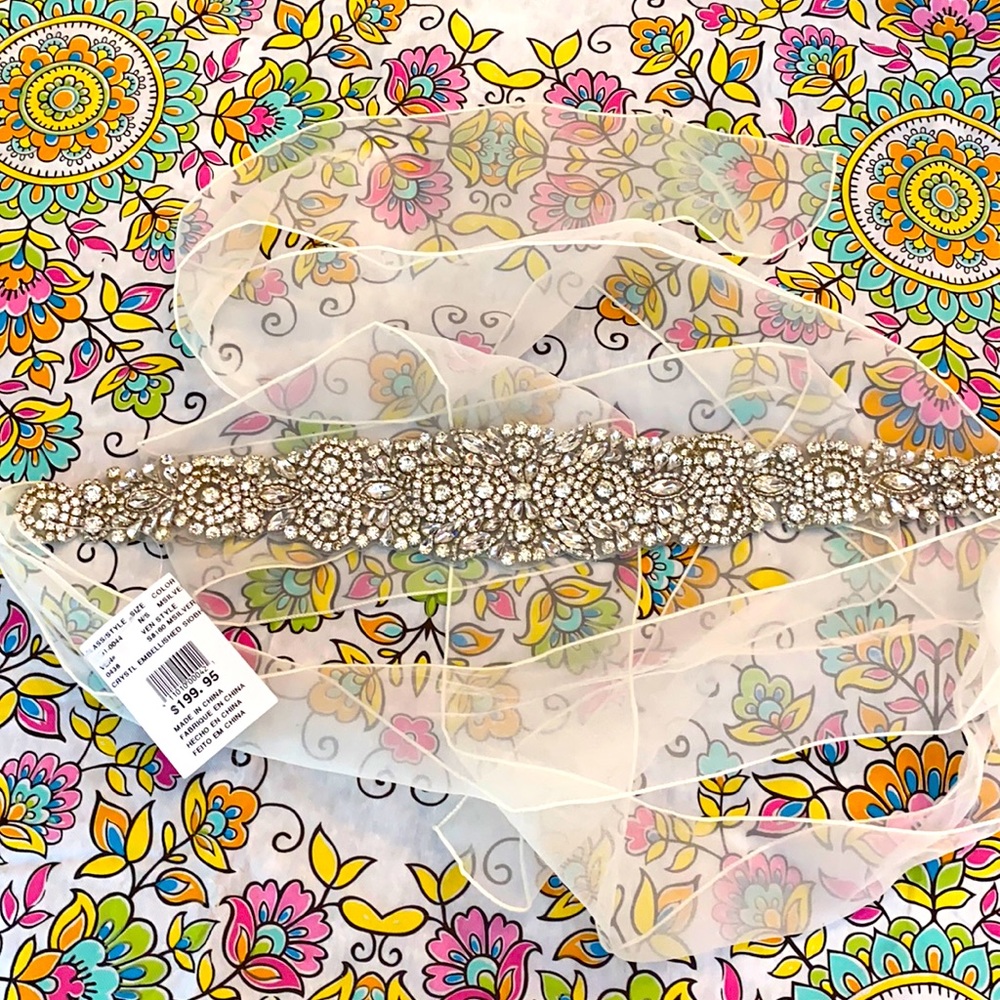 Rhinestone Bridal belt sash